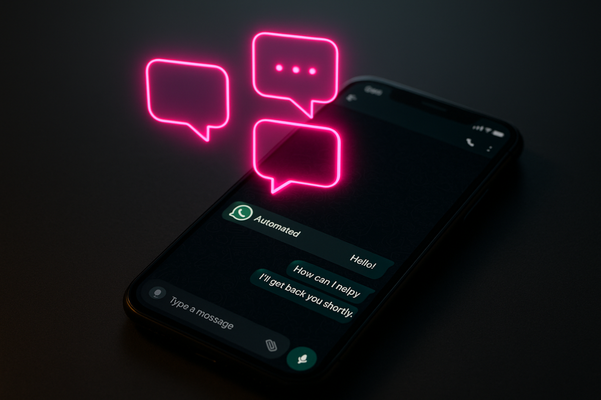 Automated WhatsApp replies concept